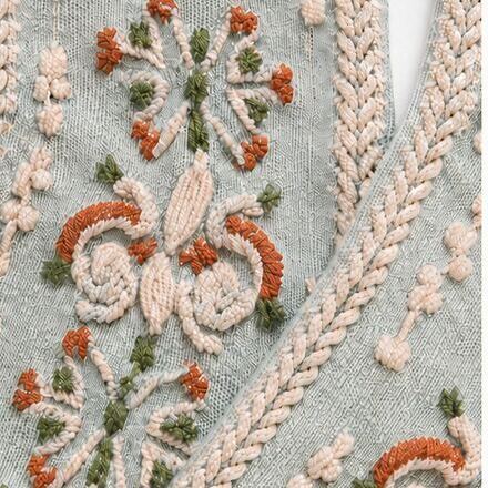 Close-up of the ornamental pattern on a Mystic Eastern sock